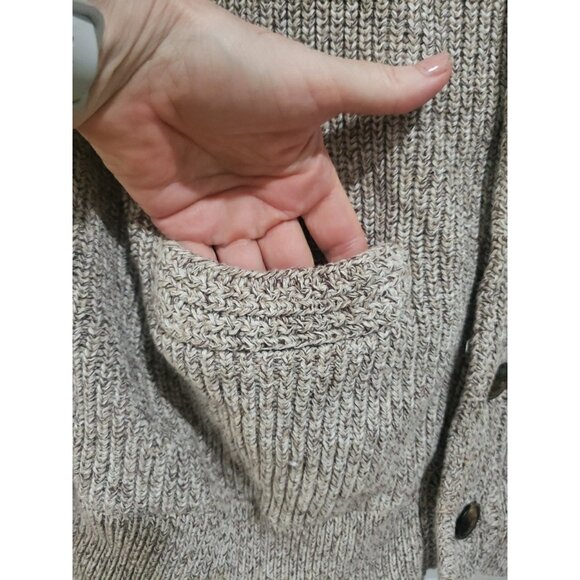 J Crew Marled Sweater Cardigan Mock Neck Mens L Classic Academia - Picture 4 of 9